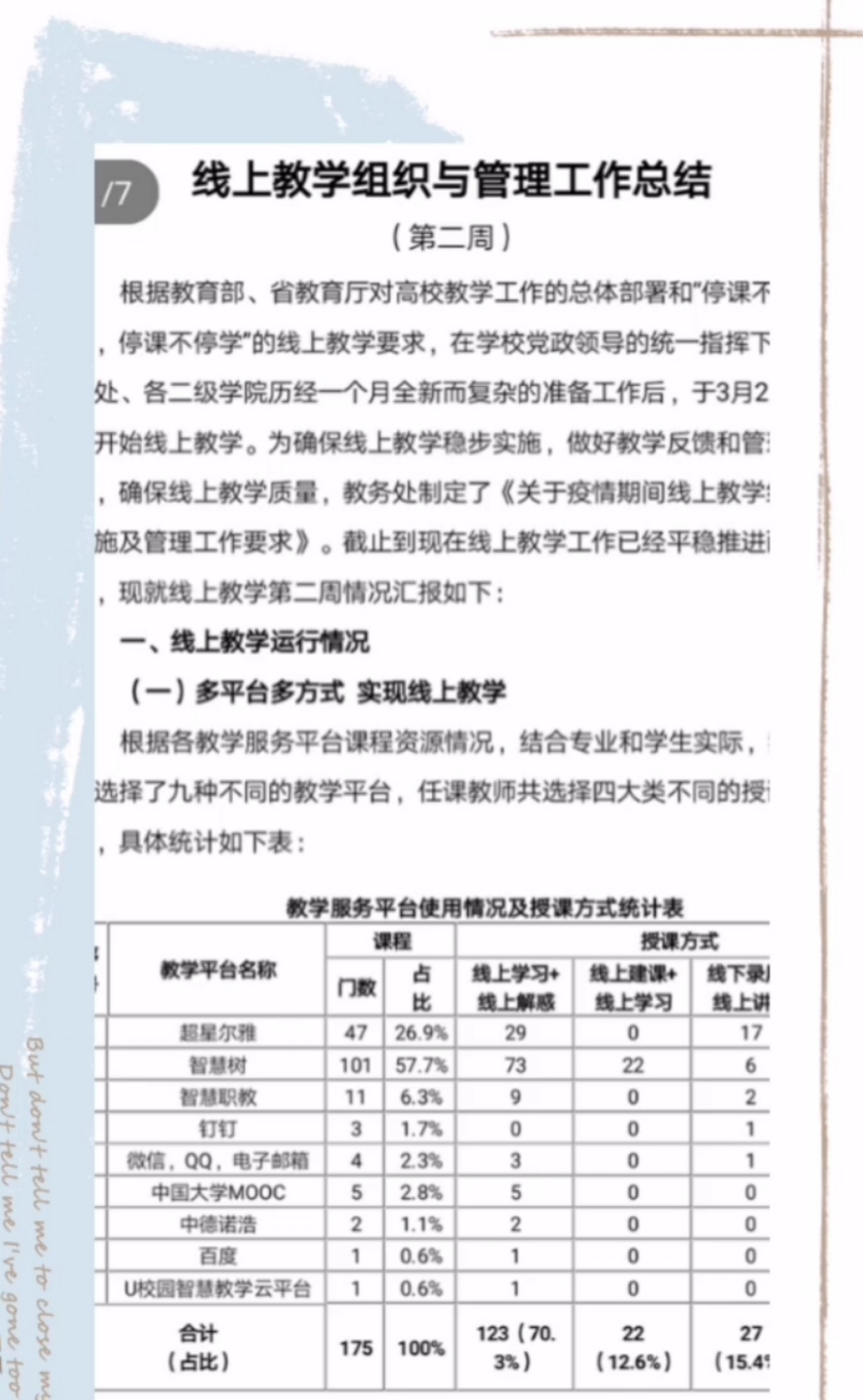 战疫情_多措并举，保质量_四方联动——线上教学月总结